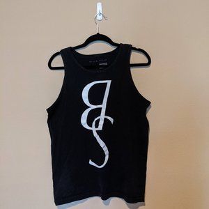 Black Scale Black Graphic Tank Top Size Medium